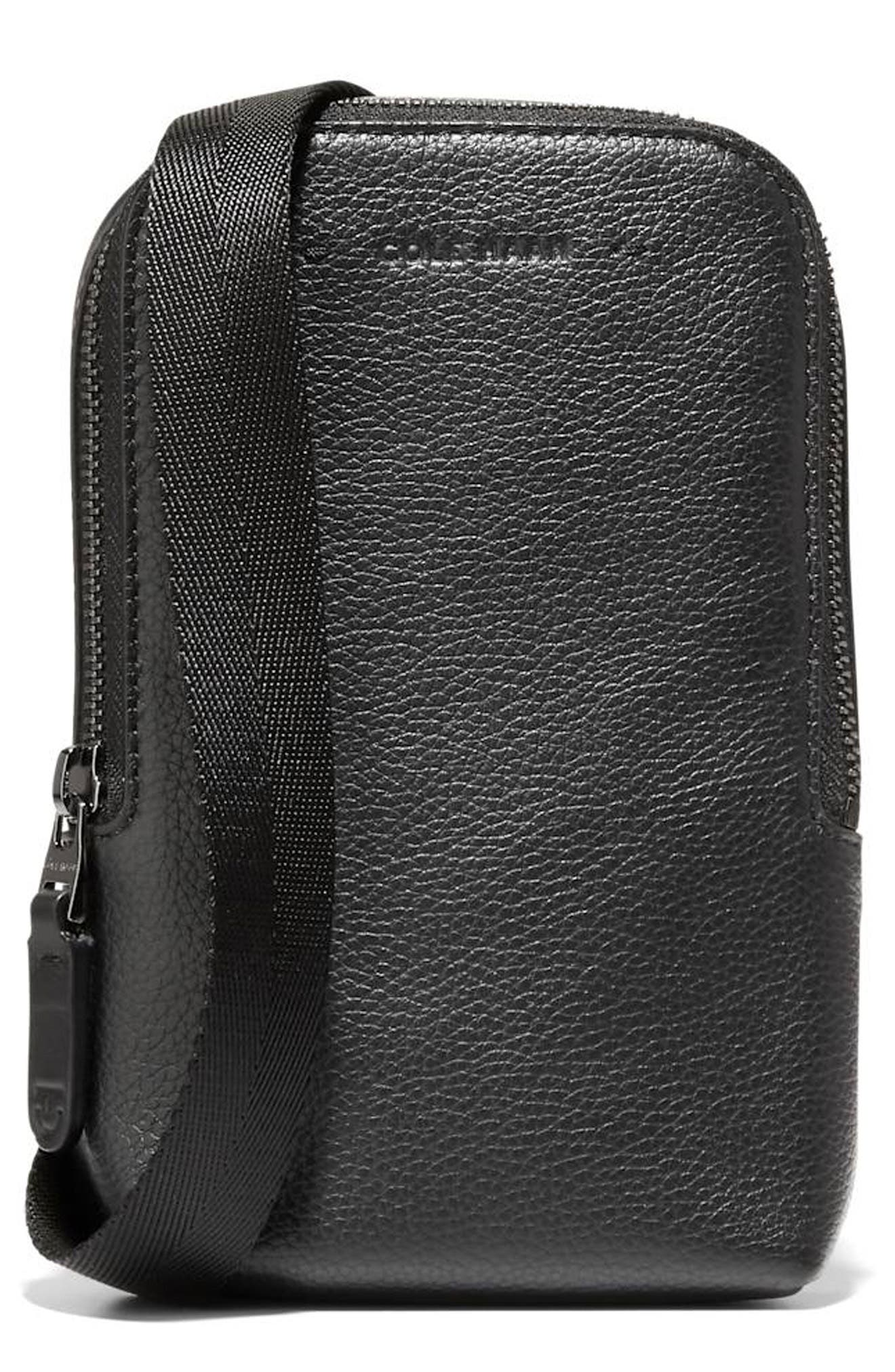 Cole Haan Triboro Essentials Leather Crossbody, Main, color, 