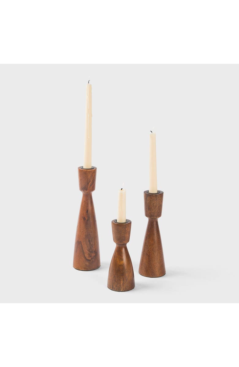 Mela Artisans Hearth Taper Candlesticks, Main, color, Natural - 6"