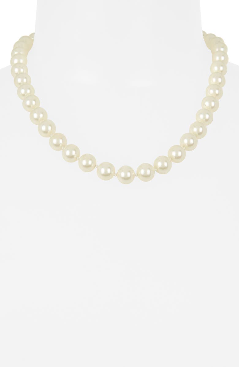 NORDSTROM RACK Faux Pearl Necklace, Alternate, color, White/ Silver