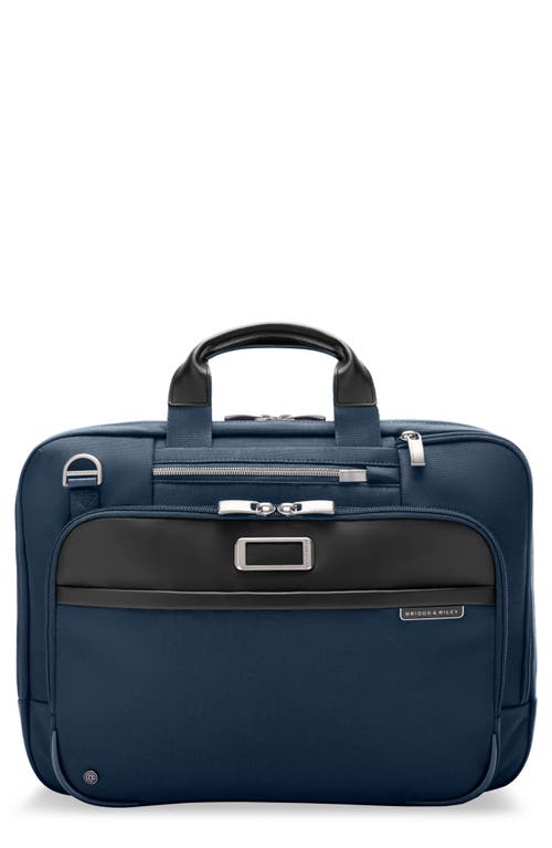 Briggs & Riley Work Medium Expandable Briefcase In Navy