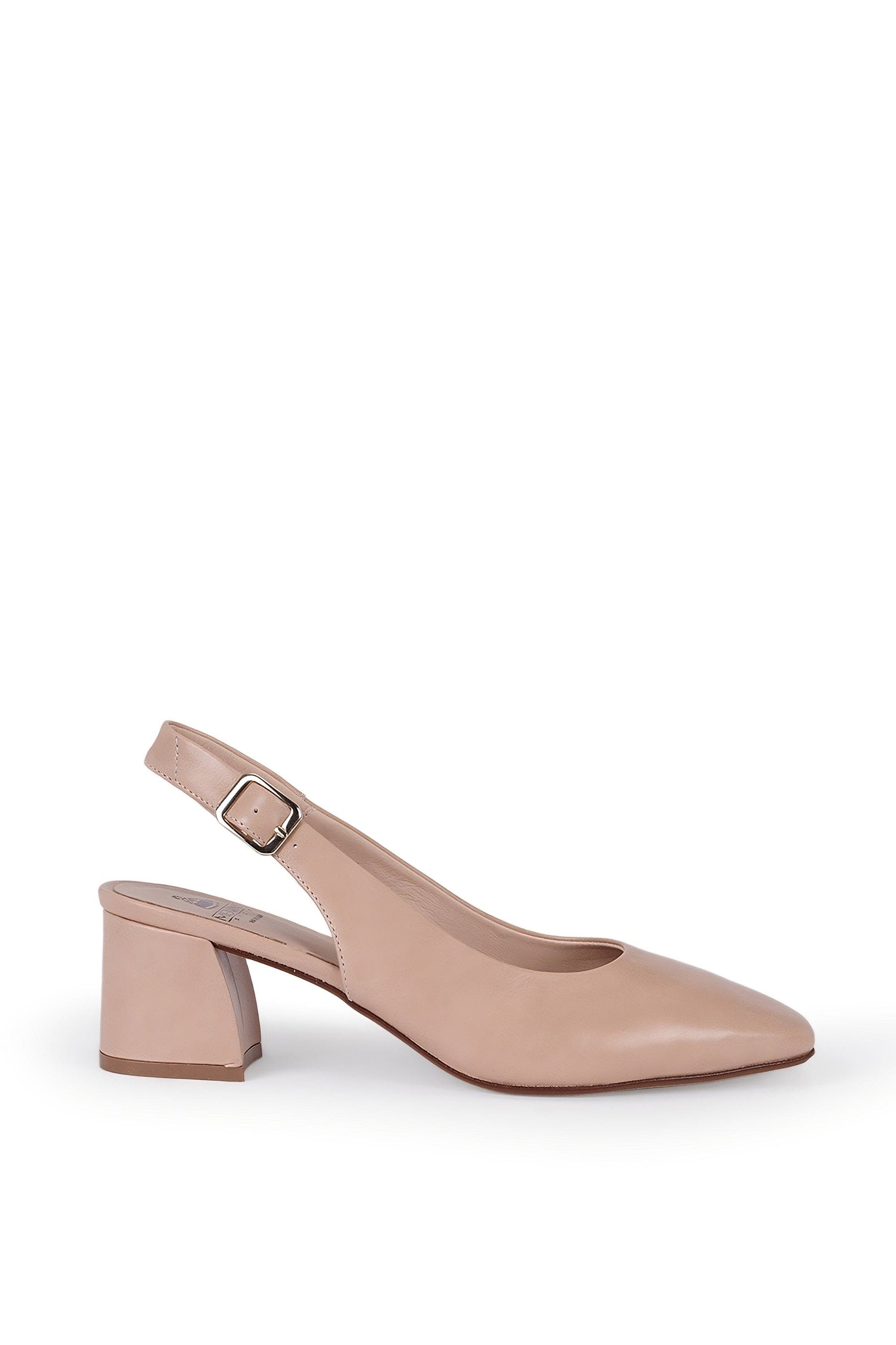 Pia Leather Slingback Pump, Main, color, Nude