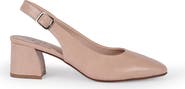 Menina Step Pia Leather Slingback Pump