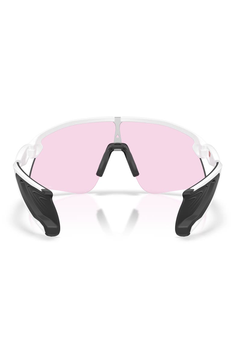 Gender Inclusive Stunt Devil S 136mm Rectangle Shield Sunglasses, Alternate, color, MATTE WHITE / PRIZM LOW LIGHT