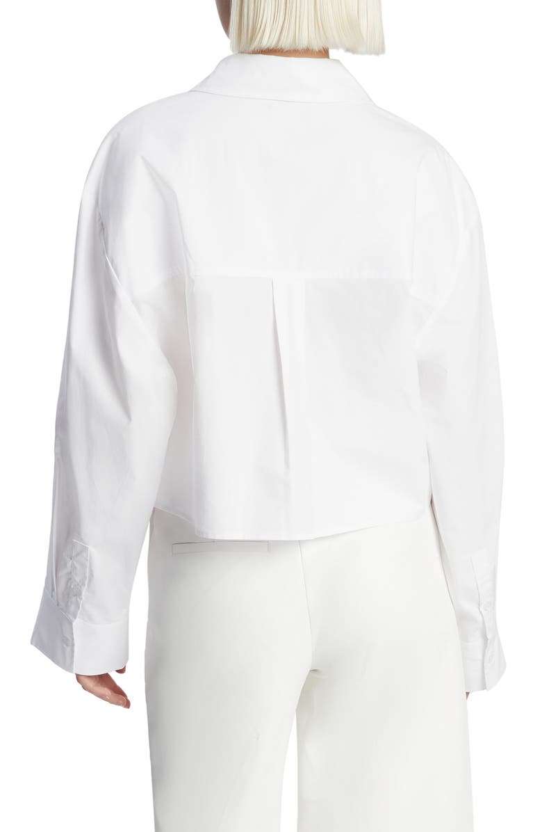 Bardot Rosita Crop Shirt, Alternate, color, Orchid White