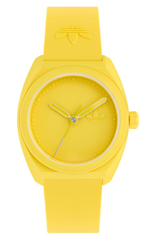 Adidas Originals Adidas Ao Street Resin Strap Watch In Yellow