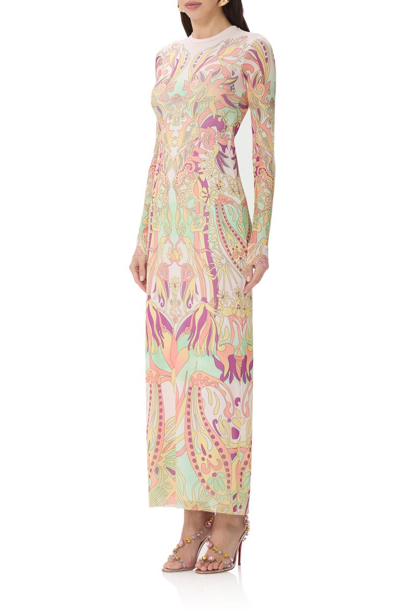 AFRM Didi Print Long Sleeve Maxi Dress, Alternate, color, Vintage Swirl