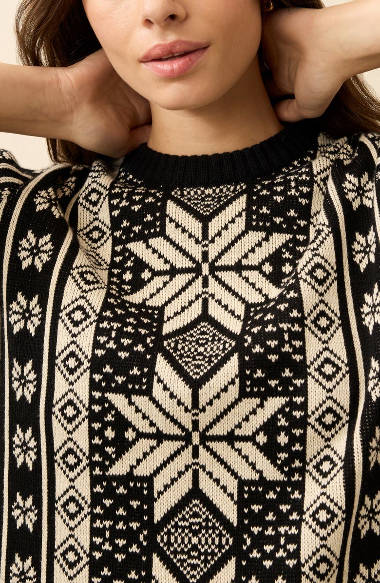 Faherty Sun Valley Fair Isle Sweater, Alternate, color, Midnight Snowflake