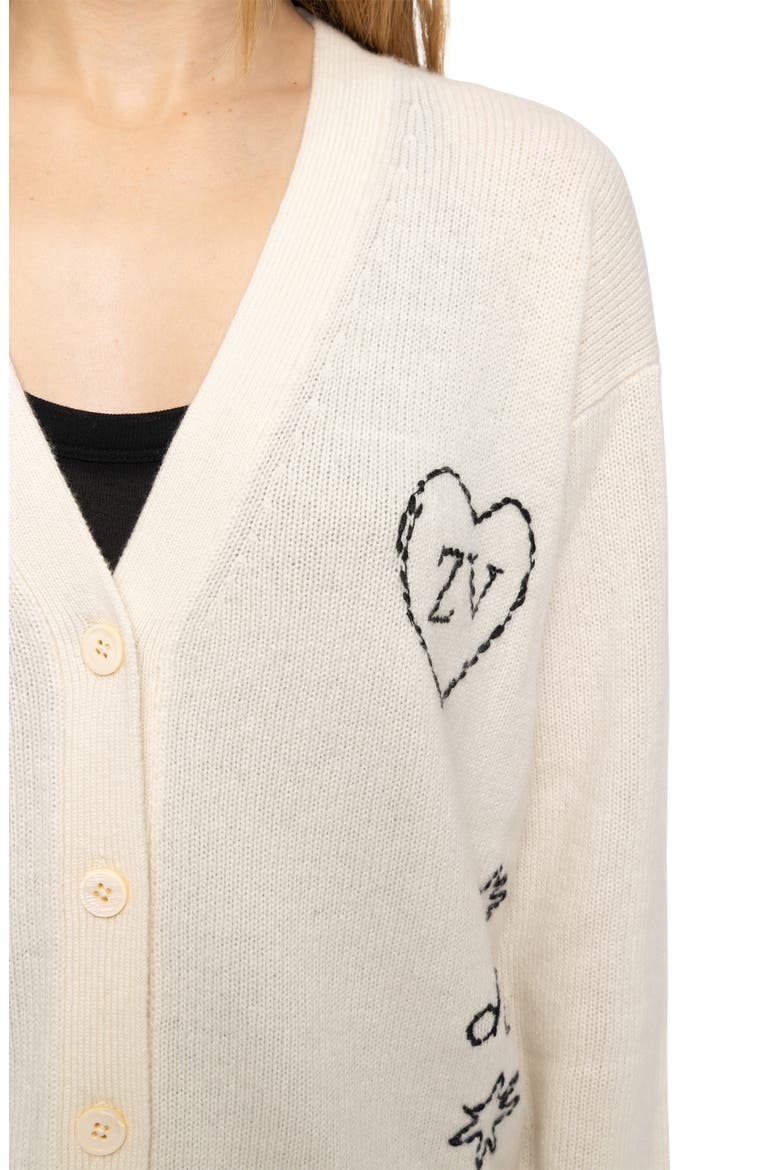 Mirkaz Cashmere Cardigan, Alternate, color, ECRU