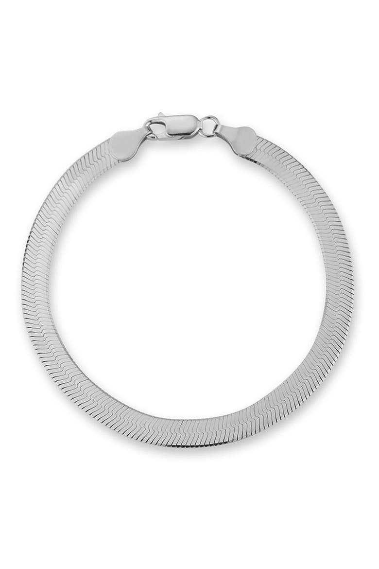 Herringbone Chain Bracelet, Main, color, SILVER