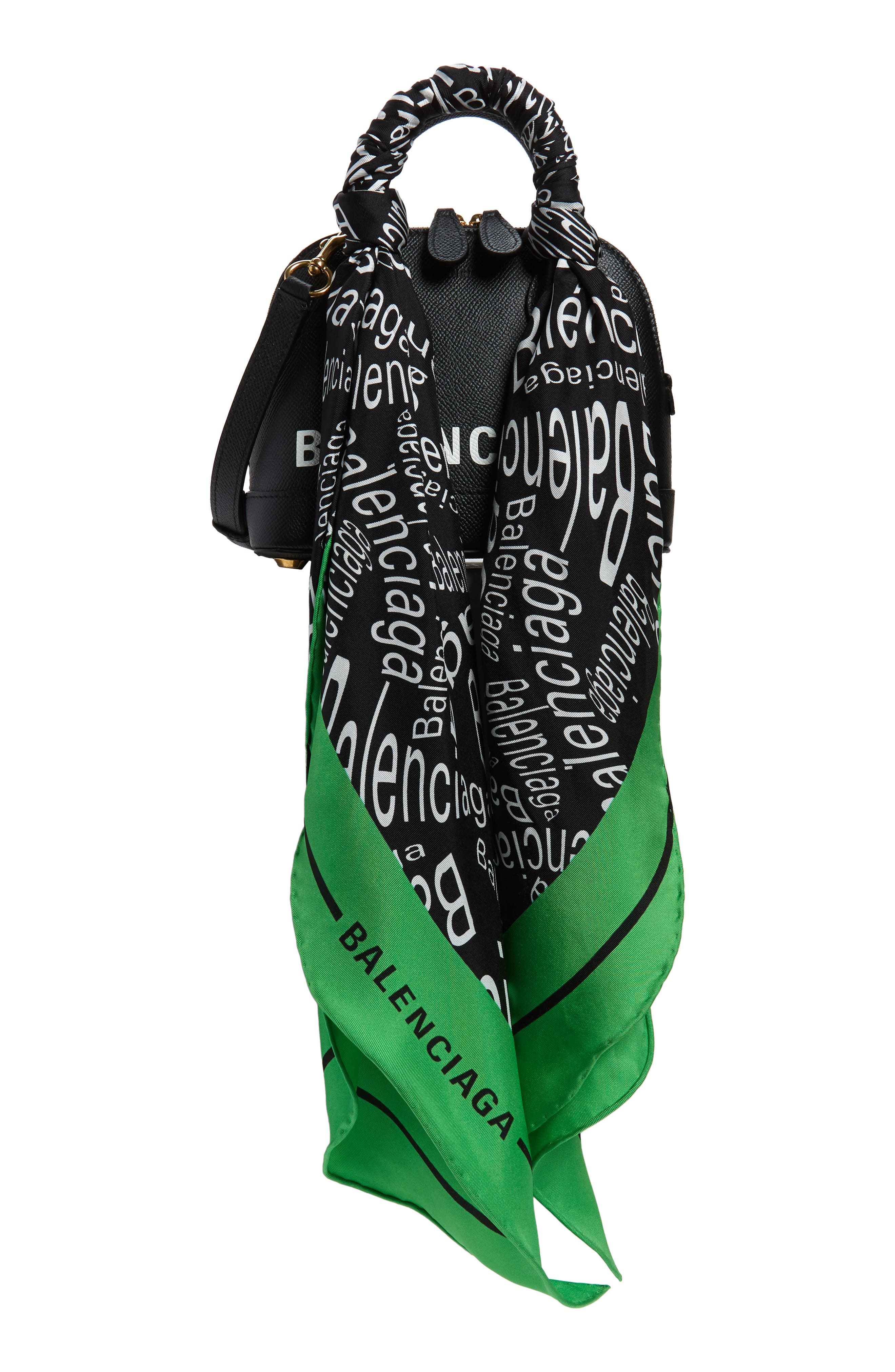 Balenciaga Extra Extra Small Ville Scarf Handle Leather Satchel, Main, color, 