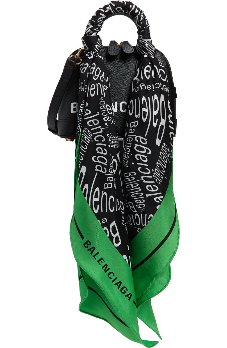 Balenciaga Extra Extra Small Ville Scarf Handle Leather Satchel, Main, color,