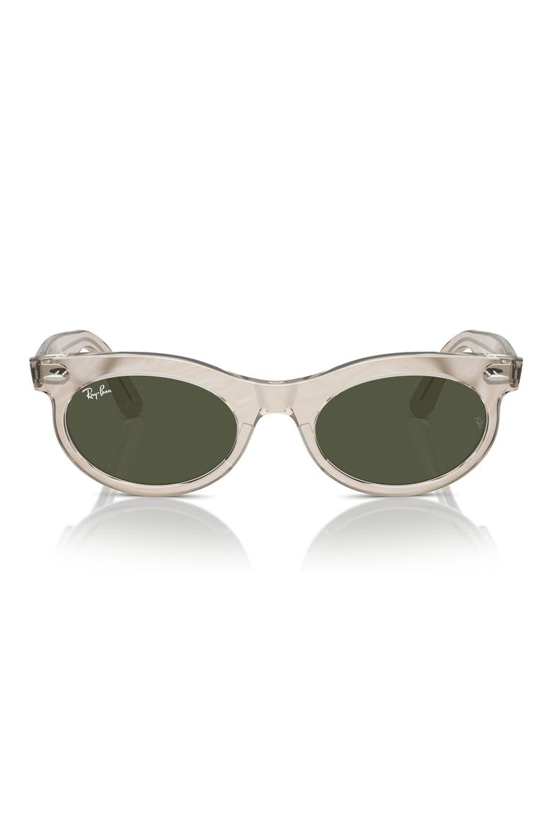 Wayfarer 53mm Oval Sunglasses, Main, color, WAVES GREY / GREEN