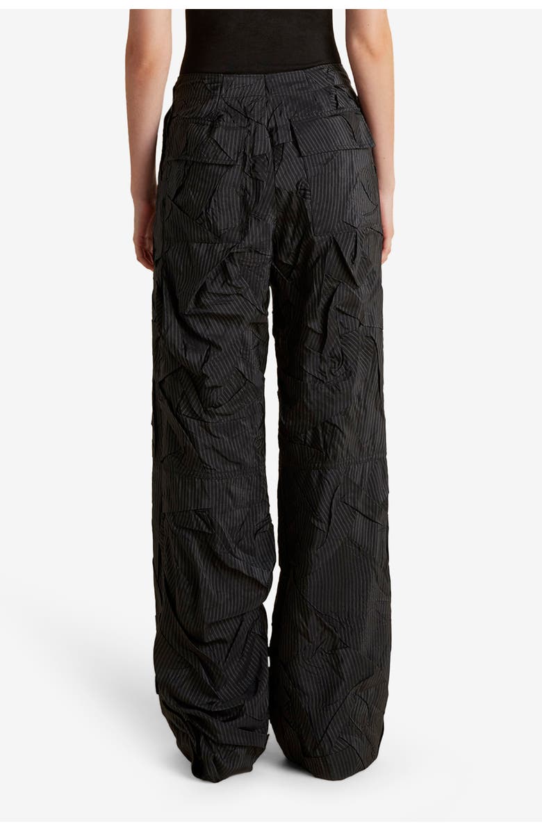 Marina Moscone Crushed Pinstripe Parachute Trouser, Alternate, color,