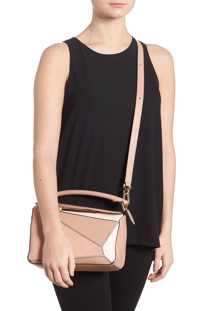 Loewe Puzzle Small Bicolor Leather Bag, Alternate, color,