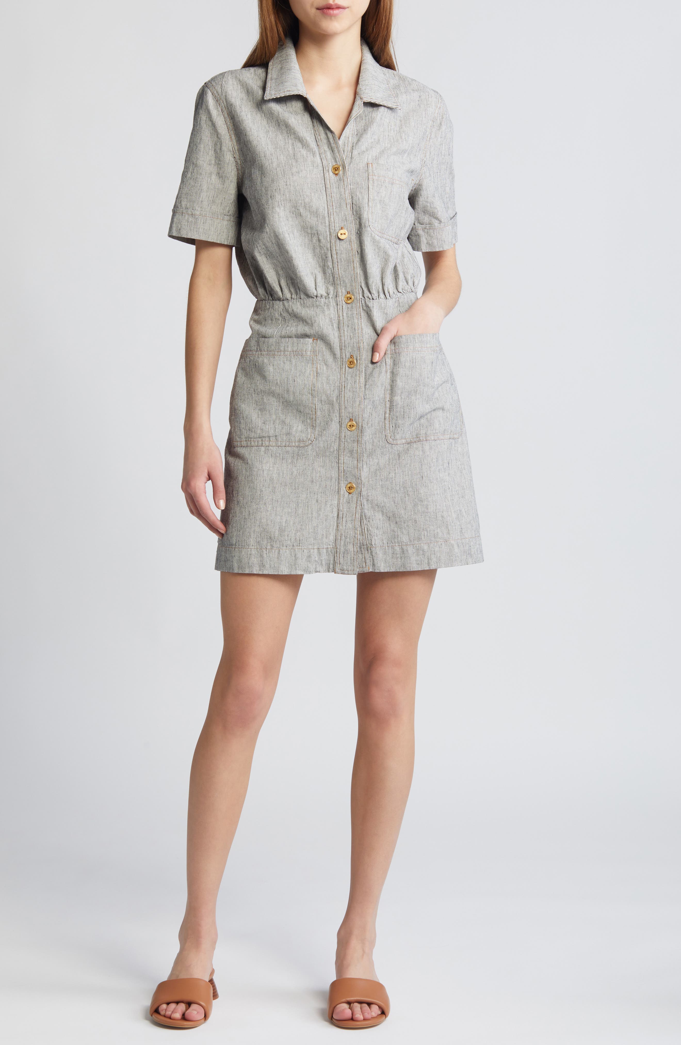 SESSÙN Tanohi Linen & Cotton Shirtdress