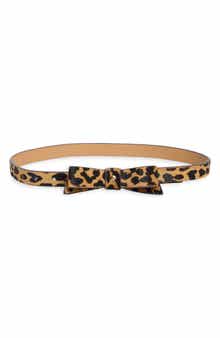 genuine calf hair bow belt