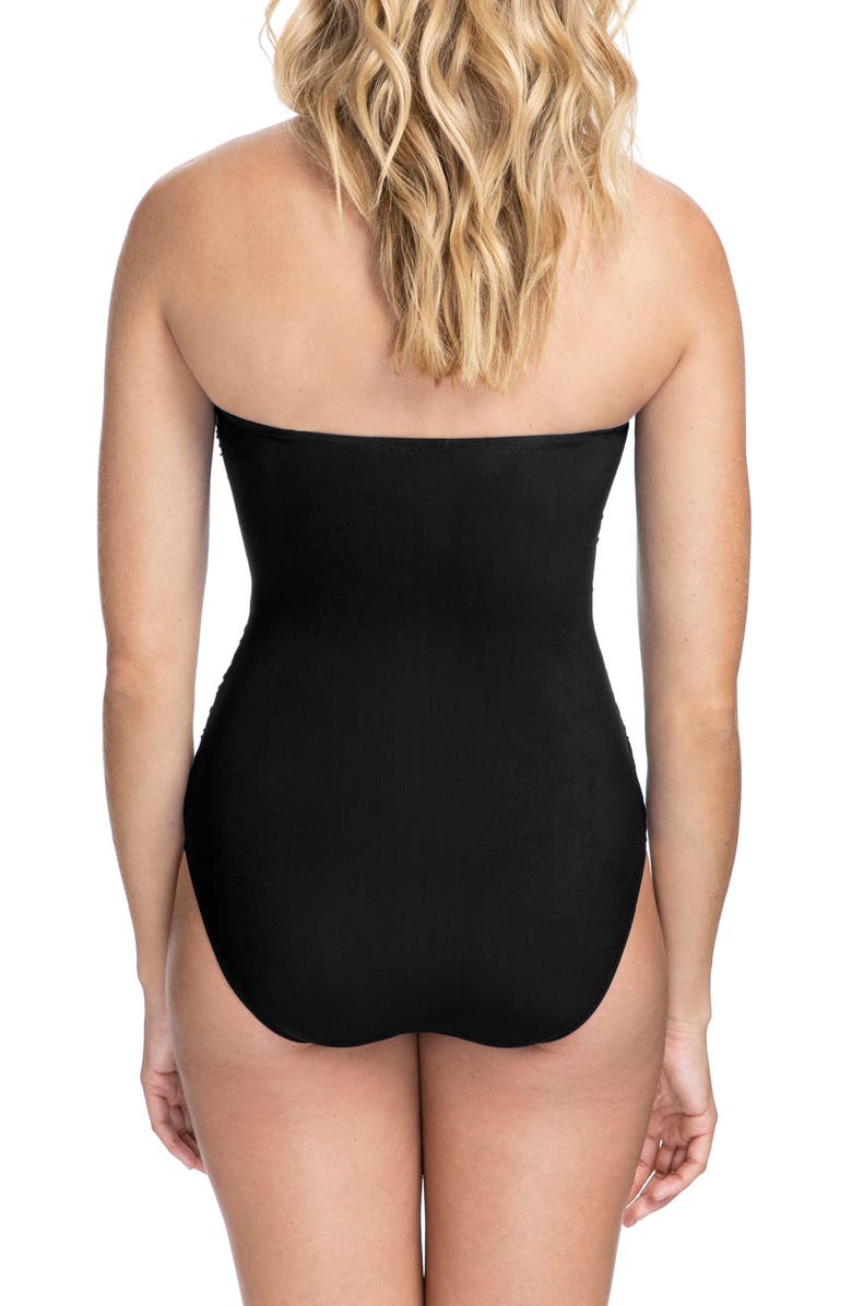Profile by Gottex Moto Bandeau One-Piece Swimsuit, Alternate, color,