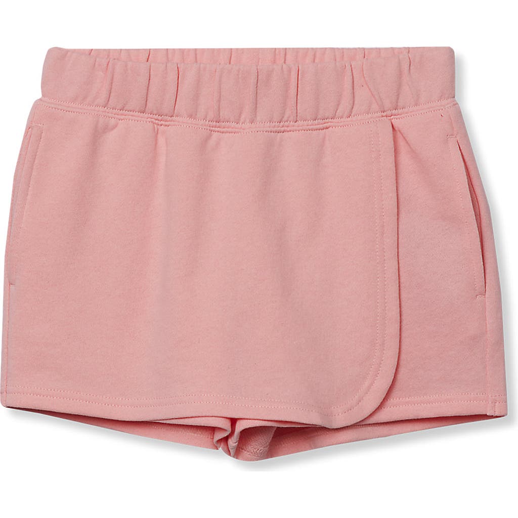 Lands' End Kids' Girls Wrap Front Knit Skort In Pink