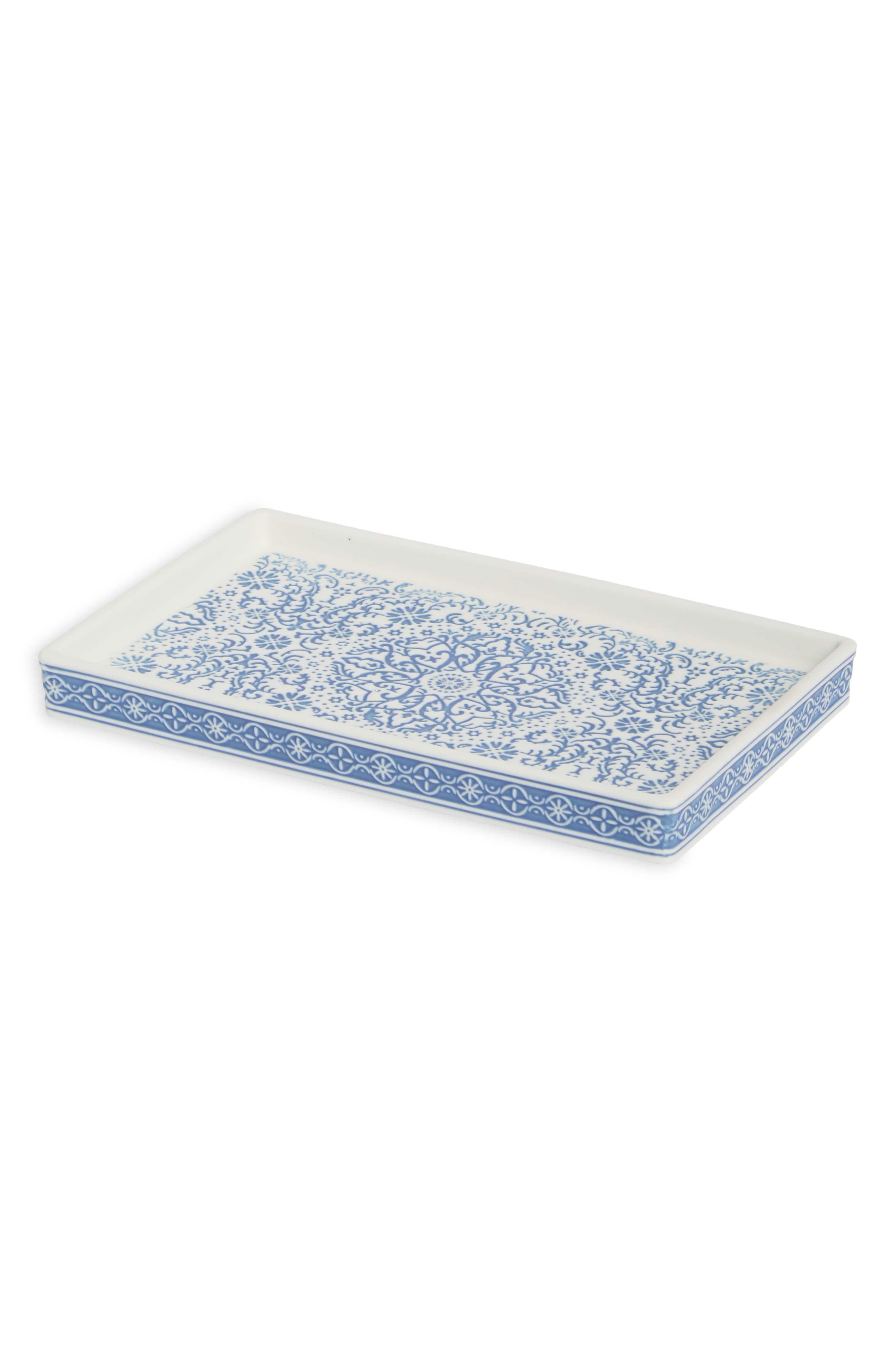 Floral Print Ceramic Vanity Tray