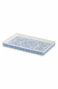 Floral Print Ceramic Vanity Tray
