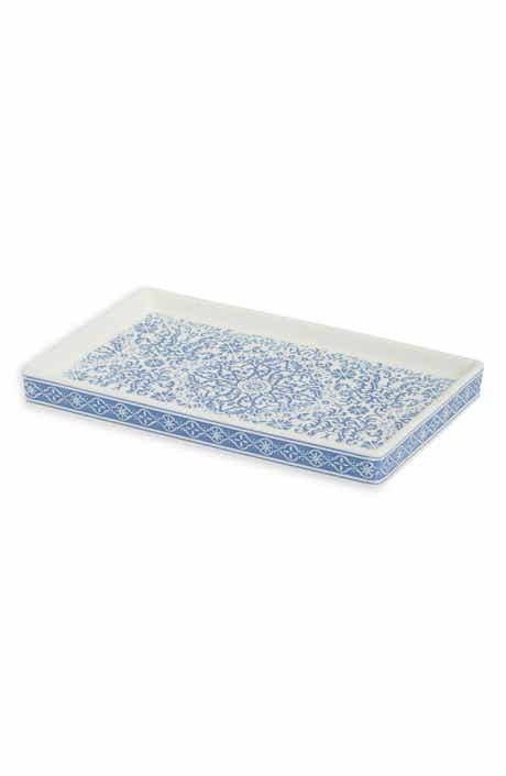 Floral Print Ceramic Vanity Tray