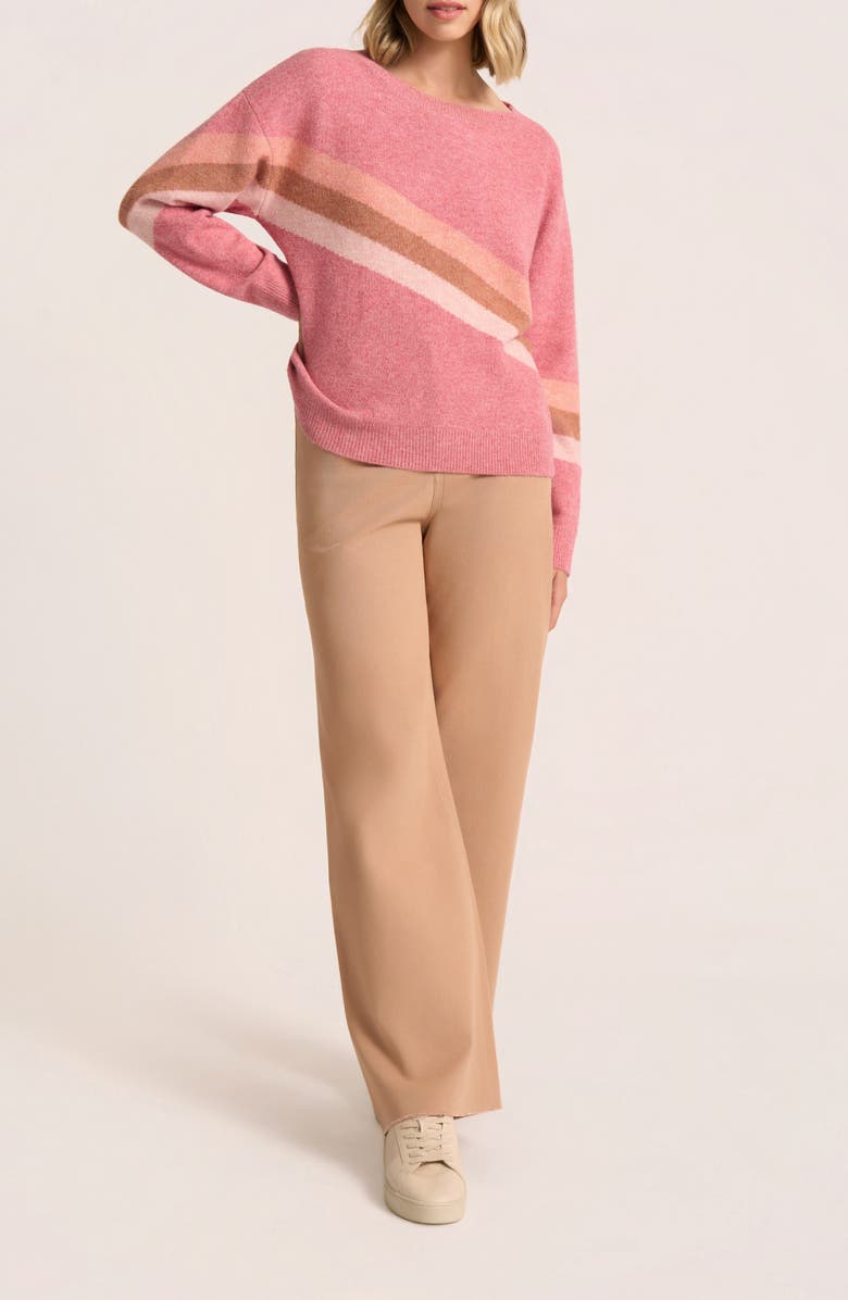 matty m. Jules Colorblock Sweater, Alternate, color, Rose