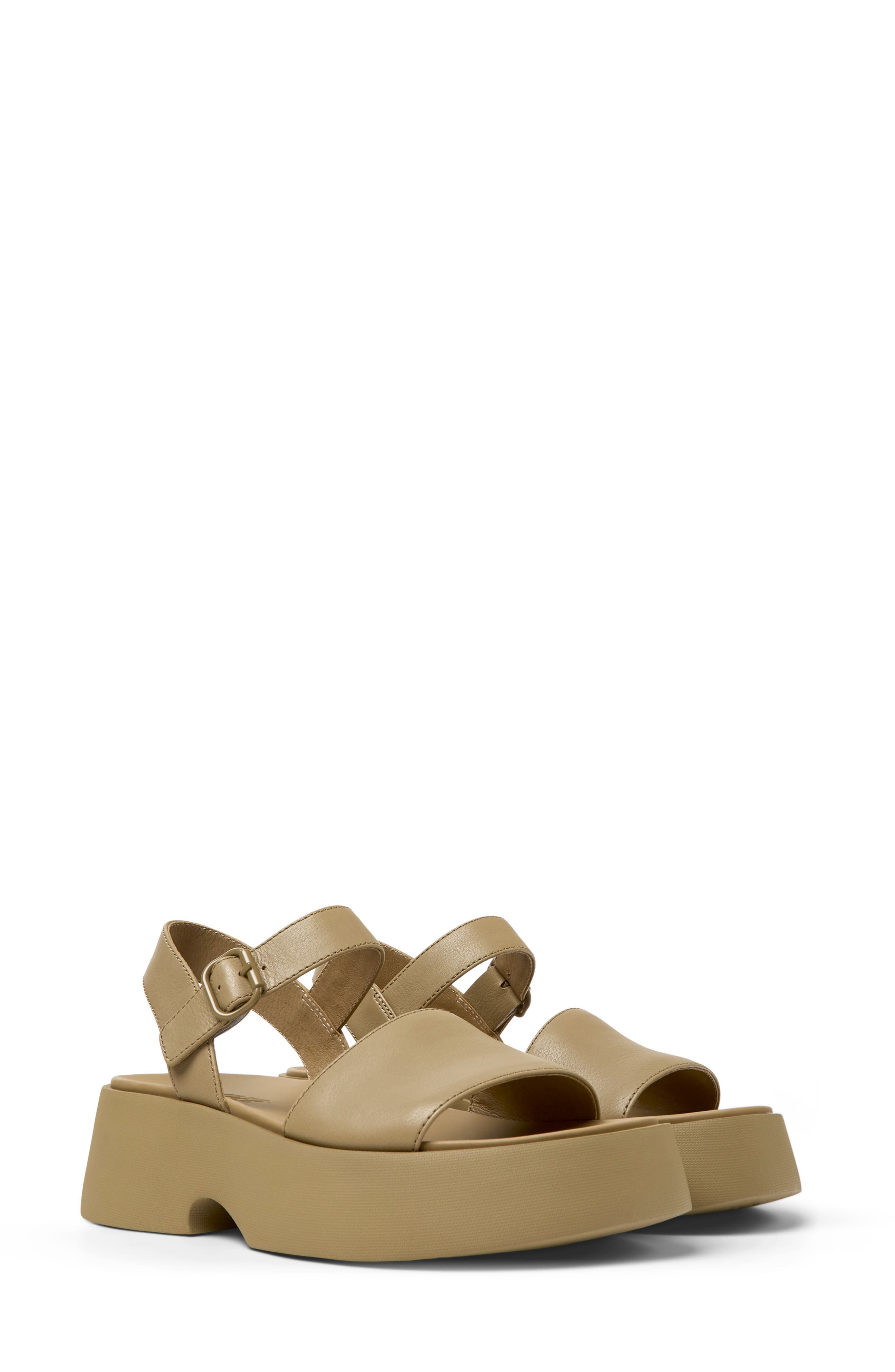 Tasha Ankle Strap Wedge Sandal, Main, color, MEDIUM BROWN