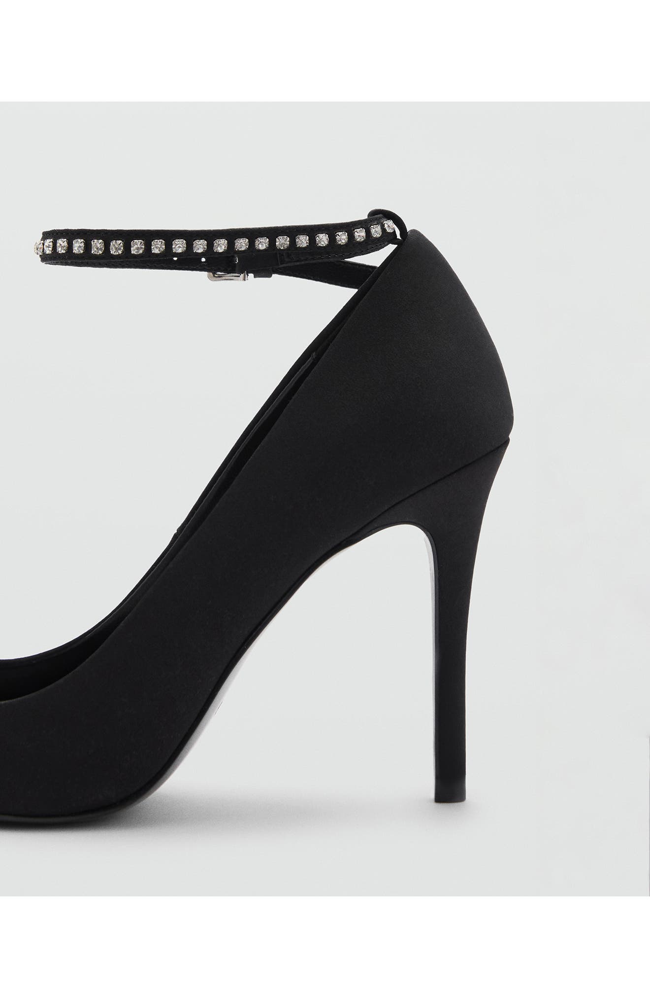 MANGO Ankle Strap Pointed Toe Pump, Alternate, color, 