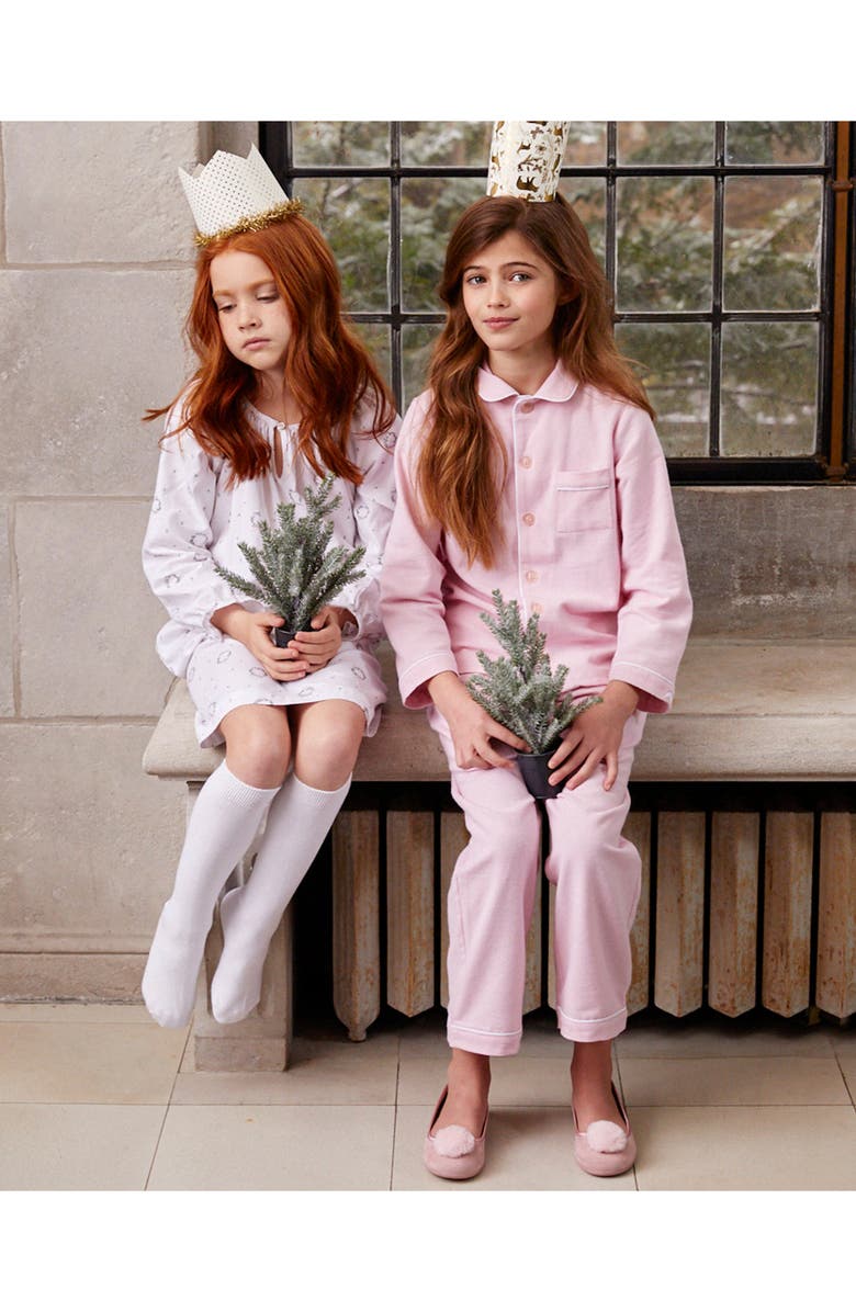 Petite Plume Kids' Pink Flannel Pajama Set, Alternate, color, Pink