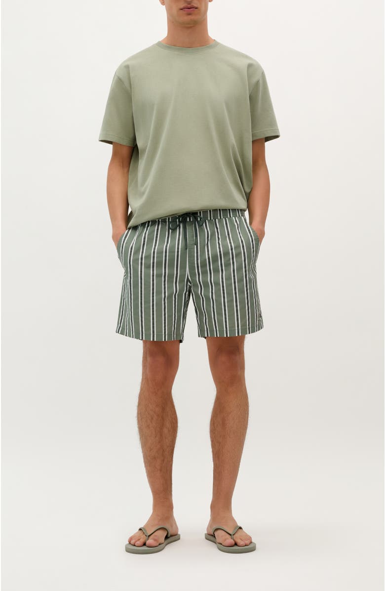 Scalpers Stripes Swimsuit, Alternate, color, Khaki