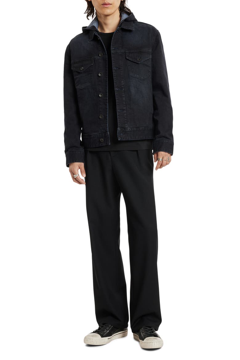 Denim Trucker Jacket, Alternate, color, BLUE BLACK