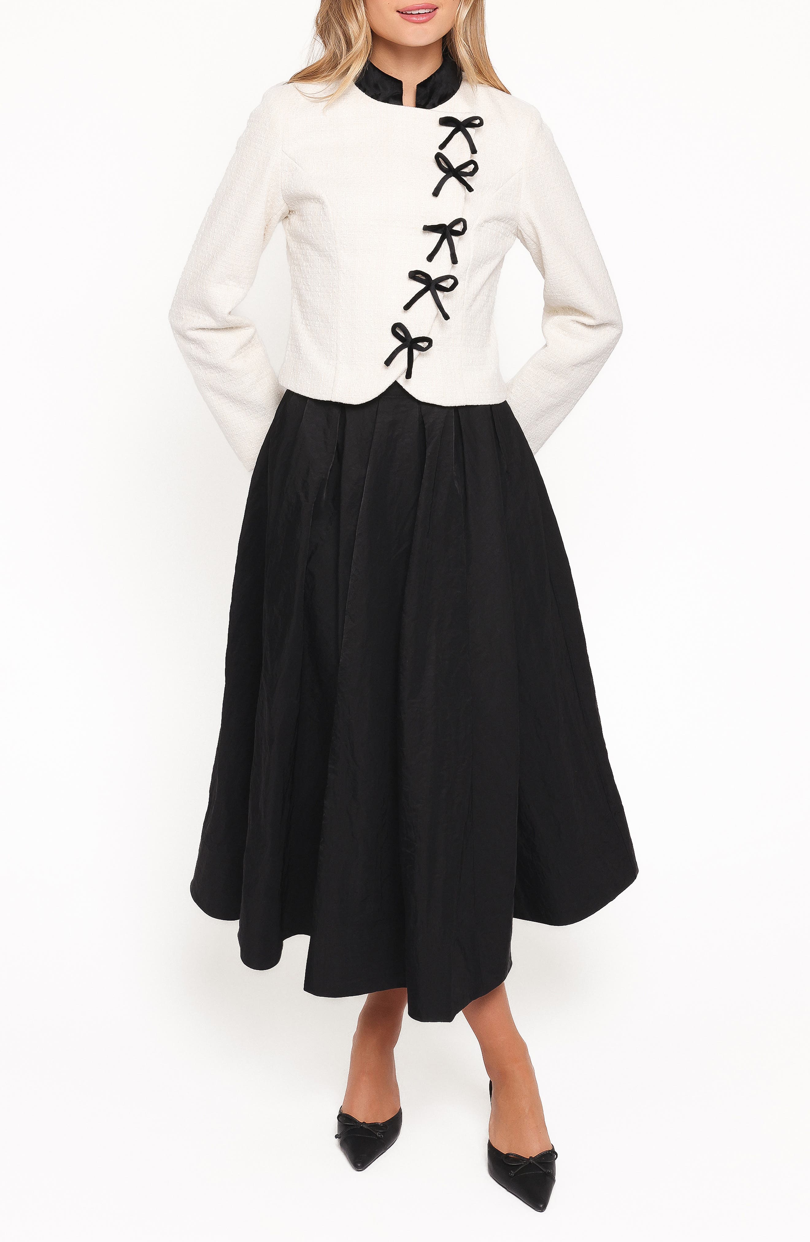 Jorah Bow Detail Crop Jacket - image 2