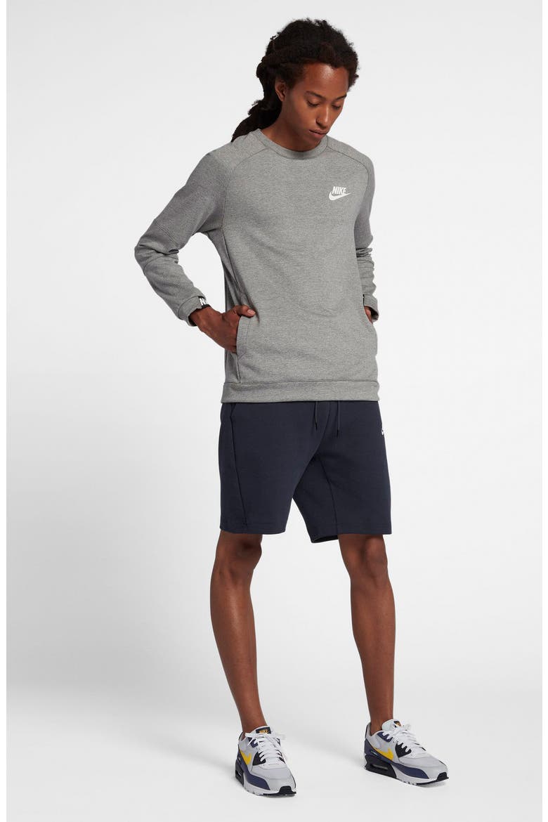Tech Fleece Shorts, Alternate, color, OBSIDIAN/ WHITE