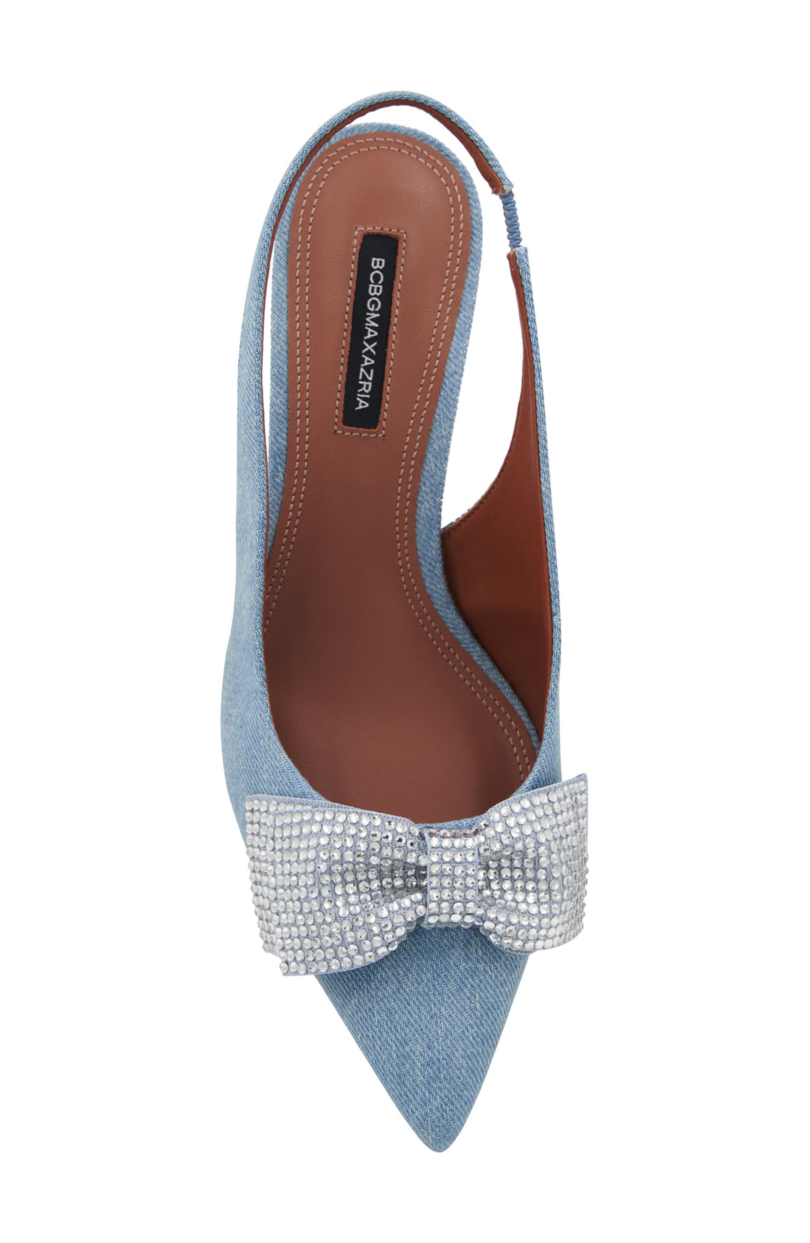 BCBGMAXAZRIA Archie Pointed Toe Slingback Pump, Alternate, color, Denim
