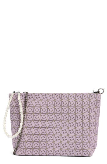 Patrizia Luca Box Pattern Clutch In Purple