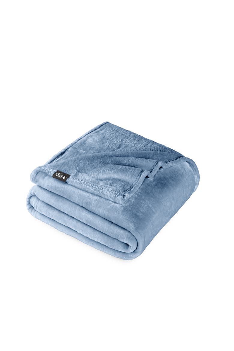 Microplush Fleece Blanket, Main, color, Coronet Blue