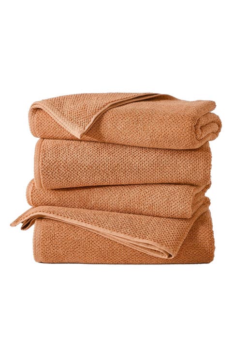 Cotton 4-Pack Textured Bath Towels