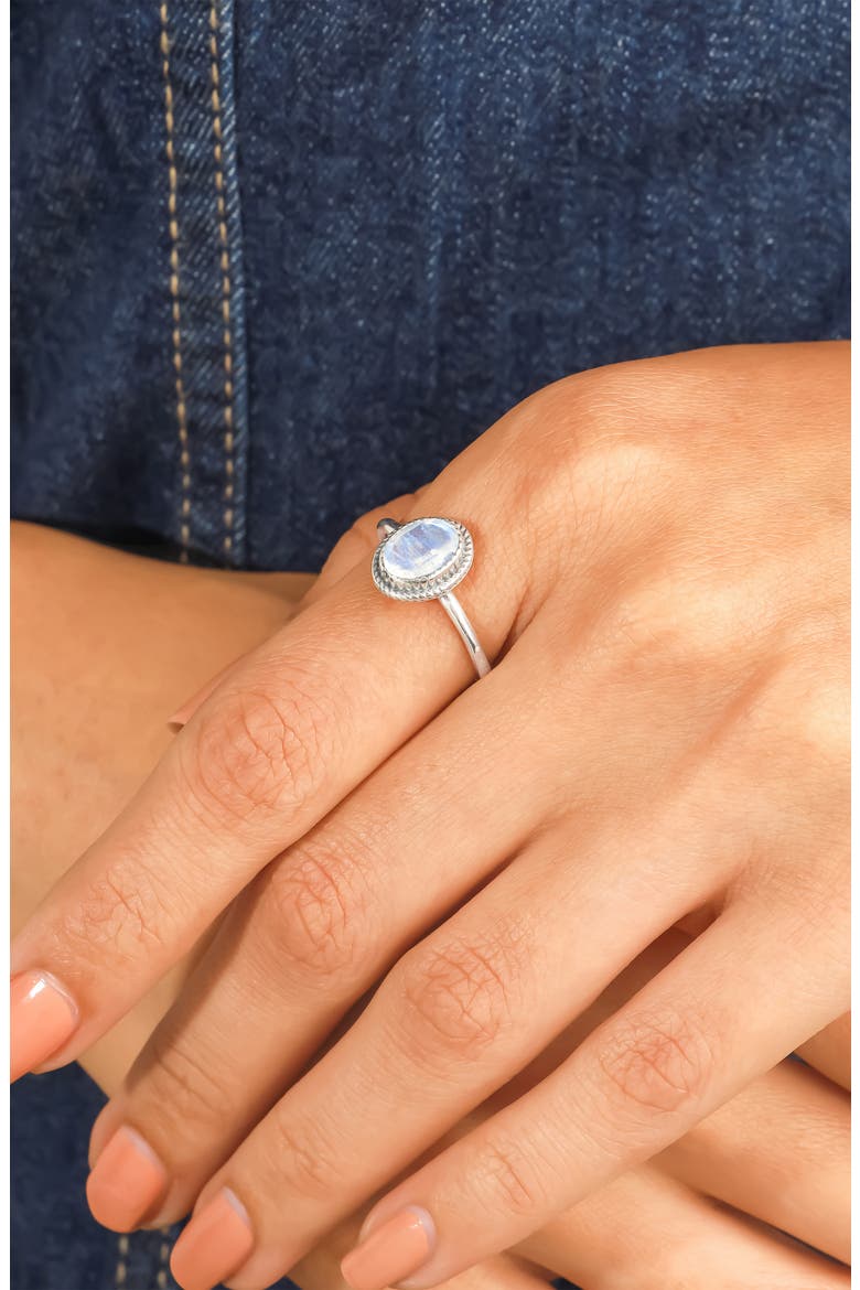 Oval Solitaire Ring, Alternate, color, LIGHT BLUE