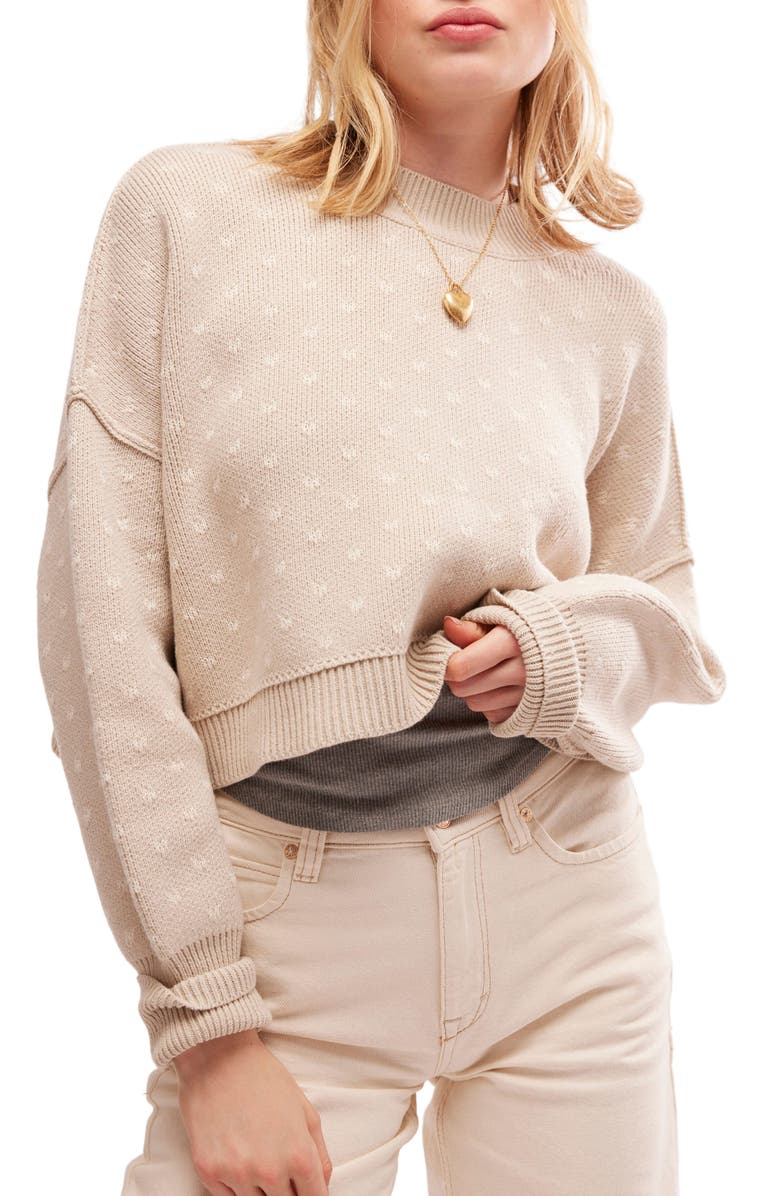 Free People Easy Street Oversize Crop Sweater, Main, color, 