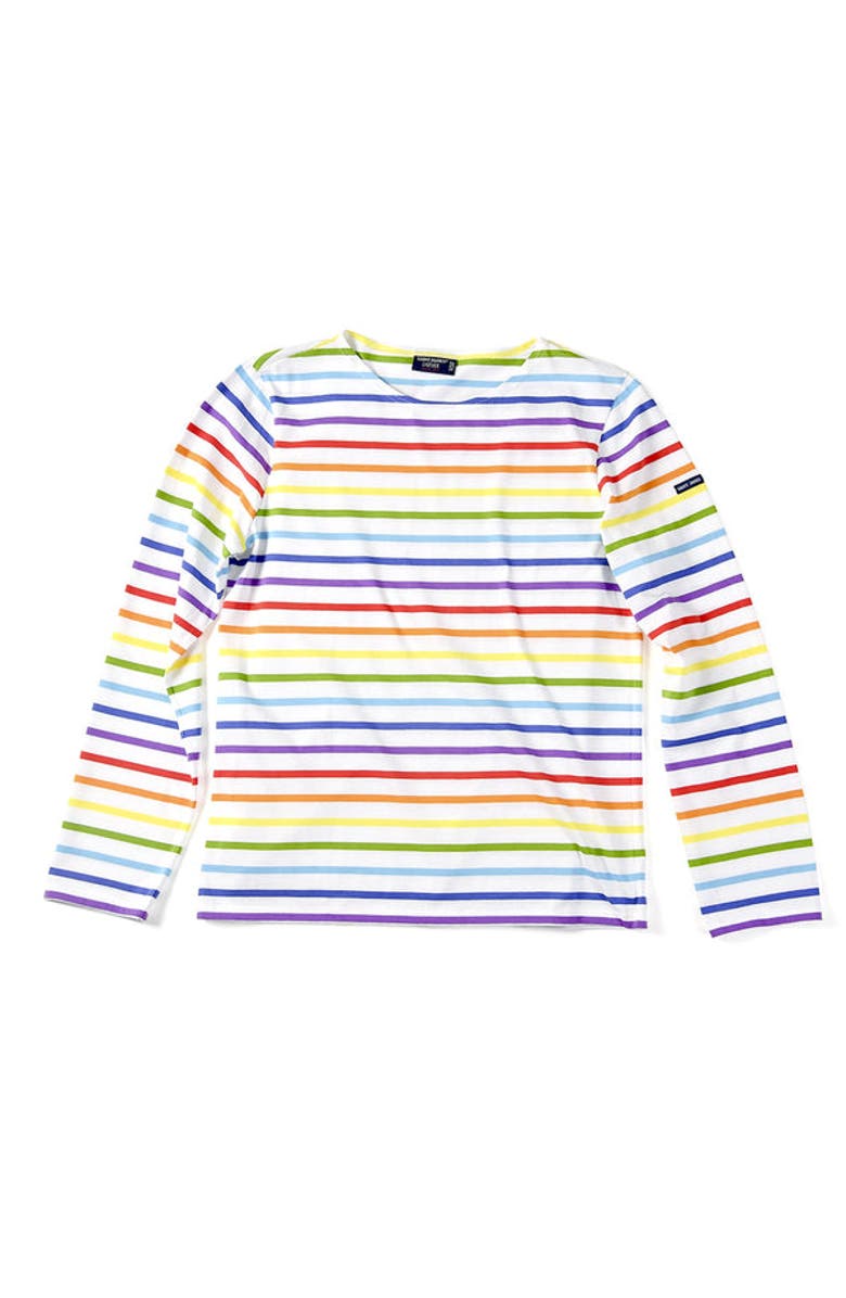 Saint James MINQUIERS PRIDE - Rainbow Striped Shirt, Alternate, color, Multico