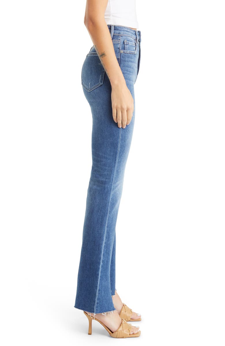 HIDDEN JEANS High Waist Slit Hem Flare Jeans, Alternate, color, 