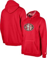 New Era Men's New Era Scarlet San Francisco 49ers 3rd Down Plaid Pullover Hoodie
