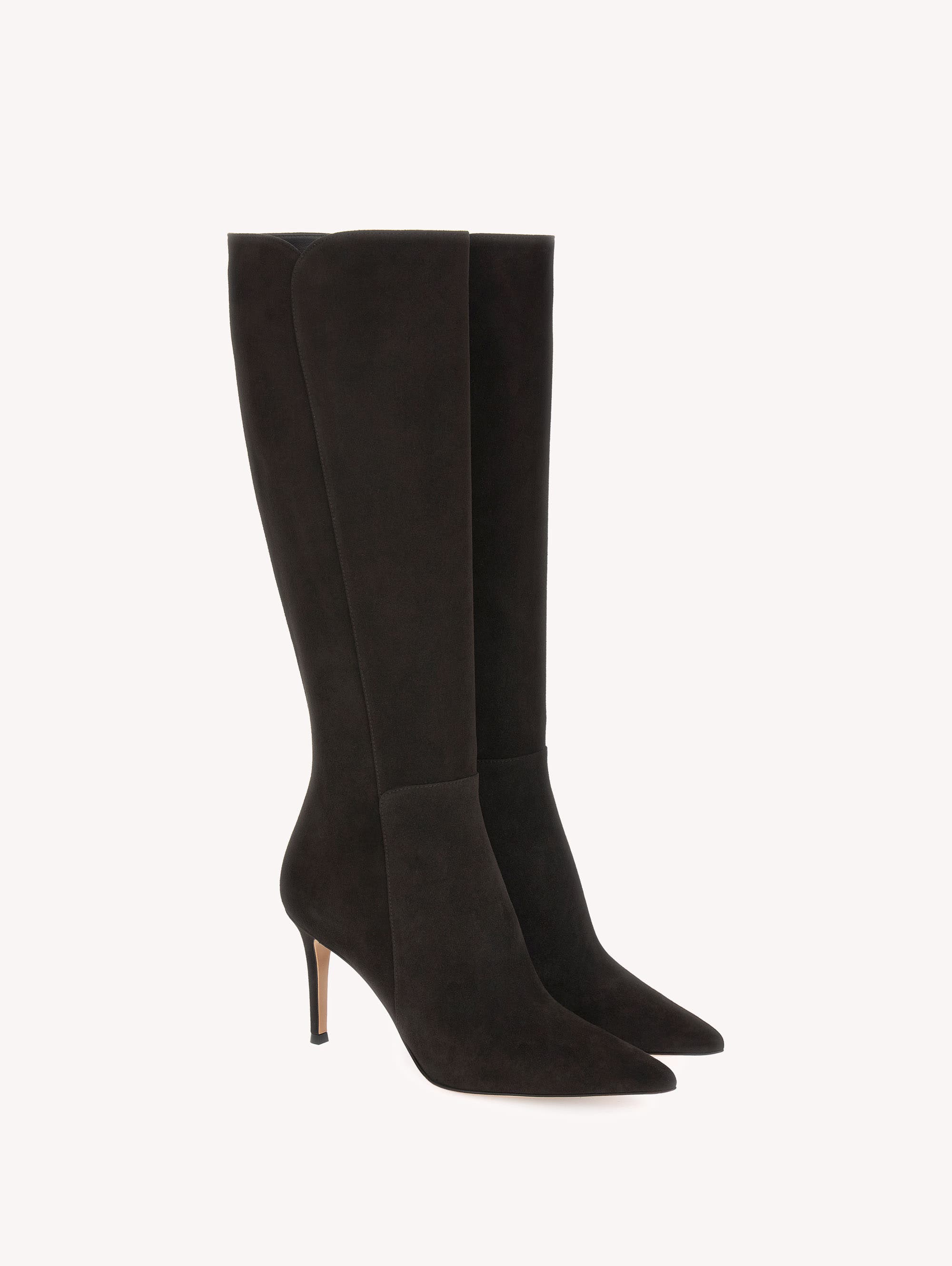 Gianvito Rossi Levy Boot, Alternate, color, Brown Suede Leather
