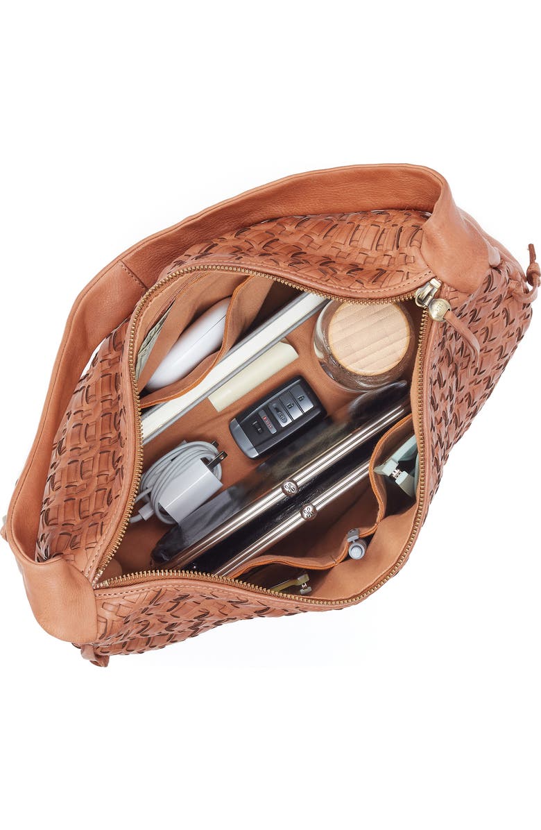 HOBO Kori Woven Leather Hobo, Alternate, color, Harvest Wheat