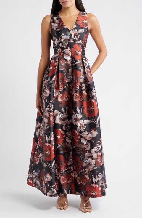 Floral Sleeveless Gown