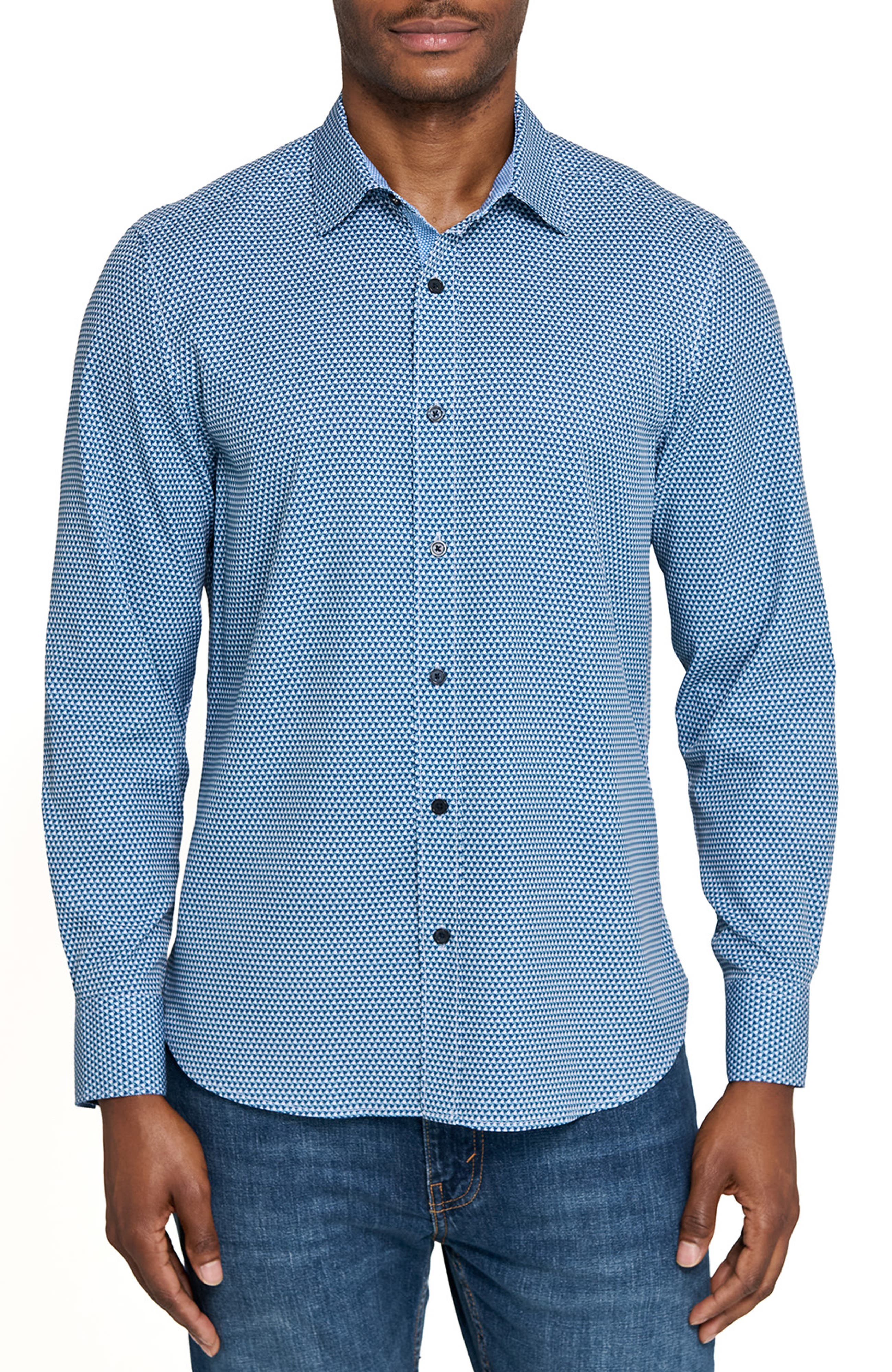 Hexagon Geo Woven Long Sleeve Basic - image 3