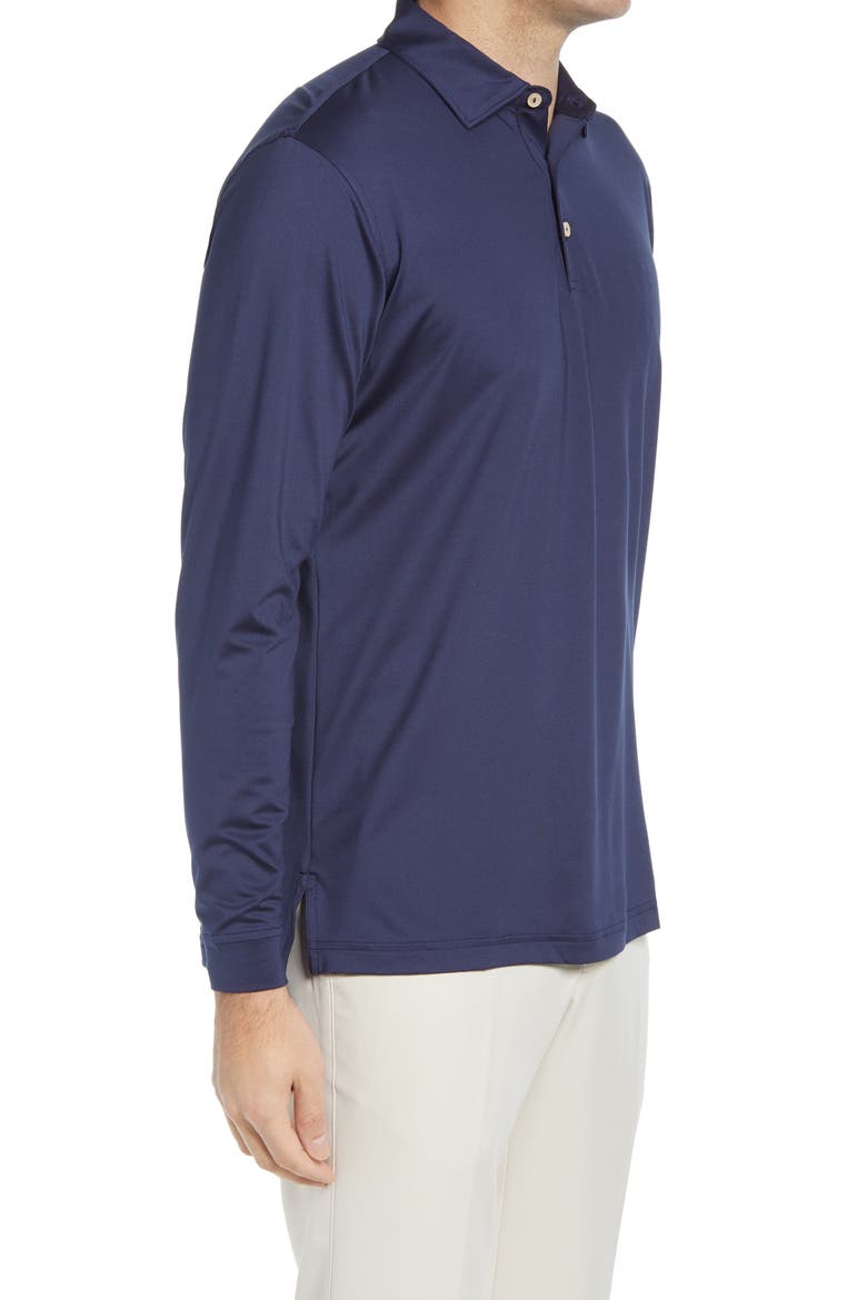 Solid Long Sleeve Jersey Polo, Alternate, color, NAVY