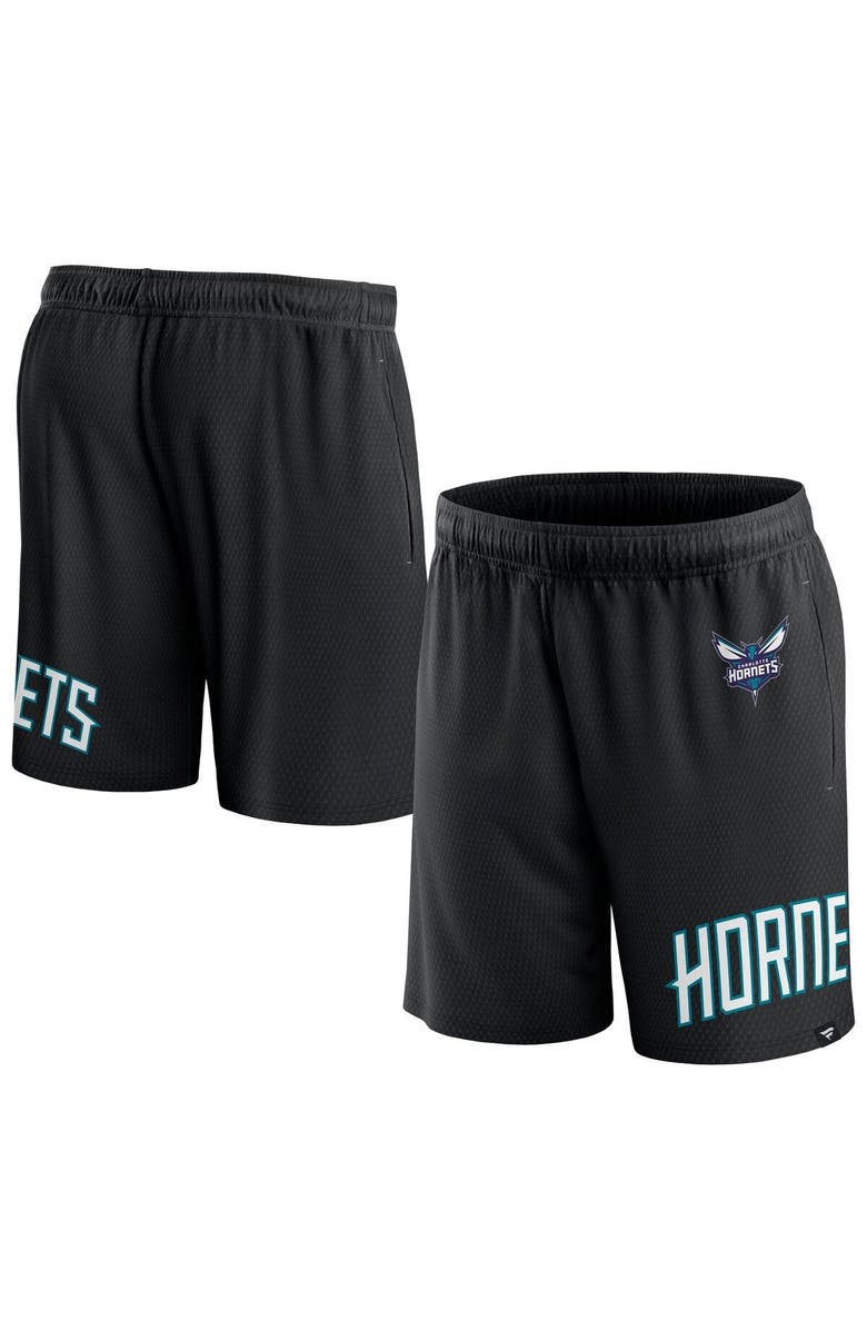 FANATICS Men's Fanatics Branded Black Charlotte Hornets Free Throw Mesh Shorts, Main, color, Black