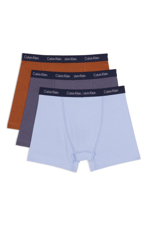 Calvin Klein Kids' Assorted 3-pack Stretch Cotton Boxer Briefs In Multi