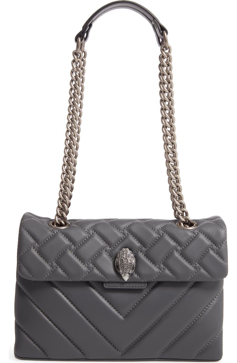 Kurt Geiger London Kensington X Quilted Leather Shoulder Bag, Main, color,